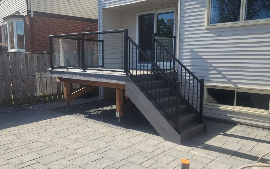 Interlock stone patio with steps Ottawa - JAL Deck & Interlock